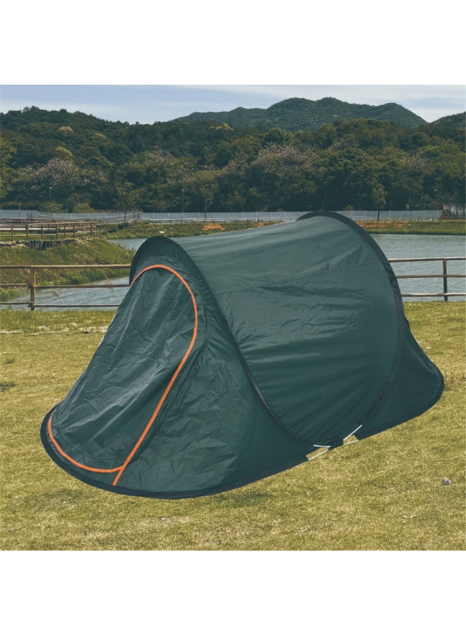 TWT 2-Person Pop-Up Camping Tent Dark Green and Orange 95 x 120 x 220 cm TN2117 - Image 2